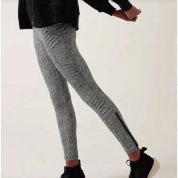 NWT ATHLETA Delancey Textured Moto Tight Braiden Black 3X Plus Sport‎ Casual - Picture 5 of 5